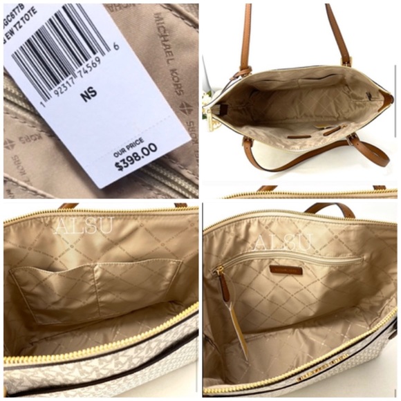 Michael Kors Ciara LG EW TZ Tote Vanilla W AUTHENT - Picture 7 of 8
